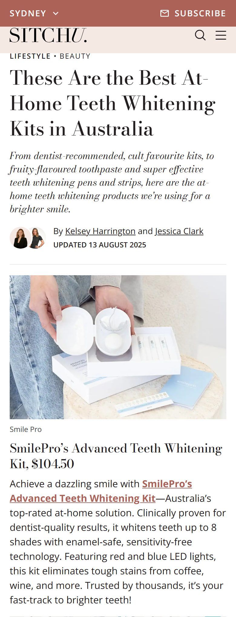 Sitchu: These are the best at-home teeth whitening kits in Australia